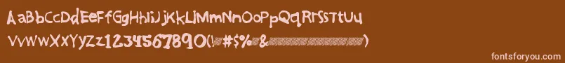 Greatfriendsdt Font – Pink Fonts on Brown Background