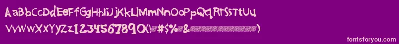 Greatfriendsdt Font – Pink Fonts on Purple Background