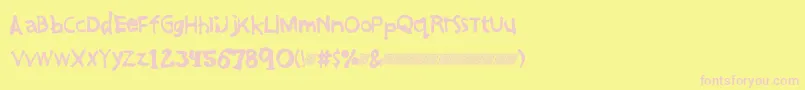 Greatfriendsdt Font – Pink Fonts on Yellow Background