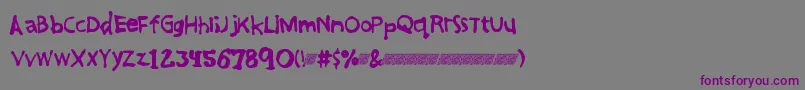 Greatfriendsdt Font – Purple Fonts on Gray Background