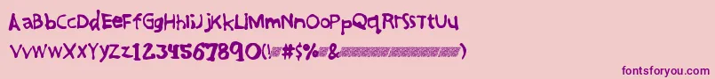 Greatfriendsdt Font – Purple Fonts on Pink Background