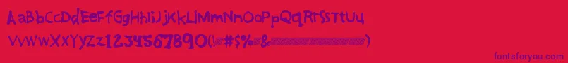 Greatfriendsdt Font – Purple Fonts on Red Background