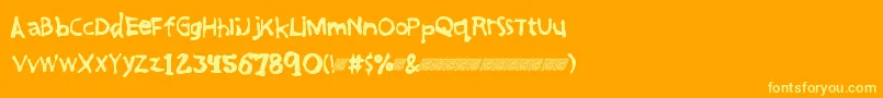 Greatfriendsdt Font – Yellow Fonts on Orange Background