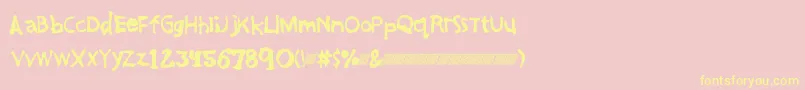 Greatfriendsdt-Schriftart – Gelbe Schriften auf rosa Hintergrund