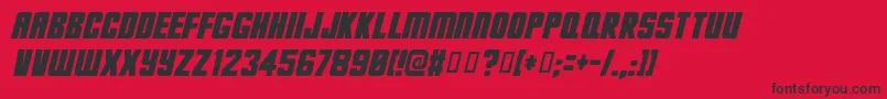 Deadjim Font – Black Fonts on Red Background
