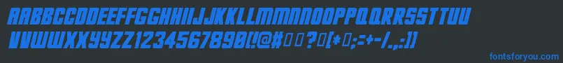 Deadjim Font – Blue Fonts on Black Background
