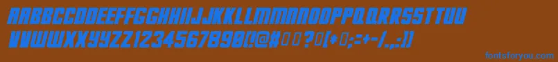 Deadjim Font – Blue Fonts on Brown Background