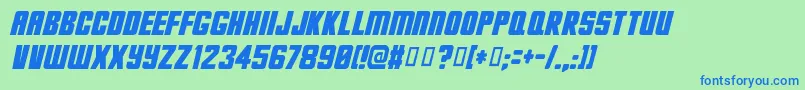 Deadjim Font – Blue Fonts on Green Background