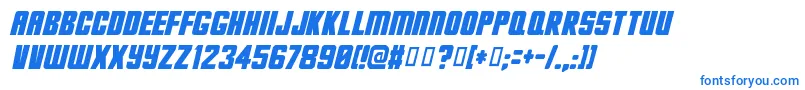 Deadjim Font – Blue Fonts on White Background
