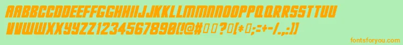 Deadjim Font – Orange Fonts on Green Background