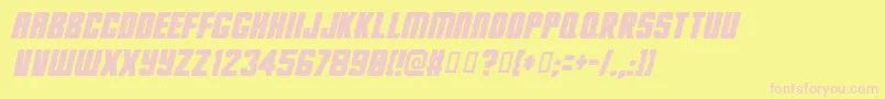 Deadjim Font – Pink Fonts on Yellow Background