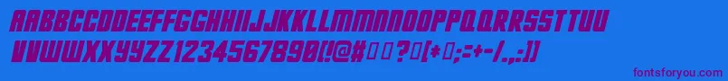 Deadjim Font – Purple Fonts on Blue Background
