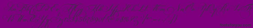 MariaAntuanetta-Schriftart – Schwarze Schriften auf violettem Hintergrund