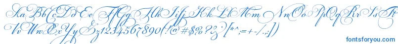 Шрифт MariaAntuanetta – синие шрифты на белом фоне