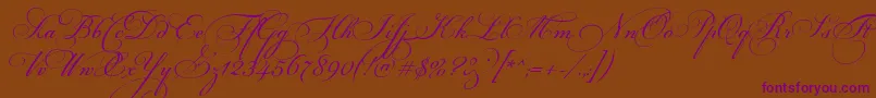 MariaAntuanetta Font – Purple Fonts on Brown Background