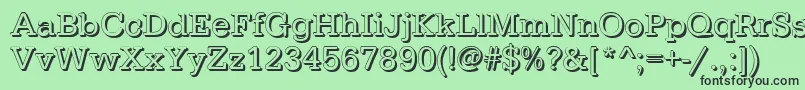 TypewritershRegular-Schriftart – Schwarze Schriften auf grünem Hintergrund