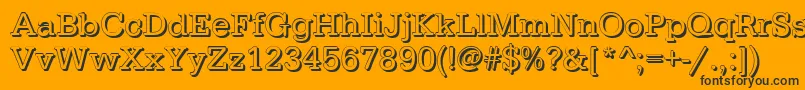 TypewritershRegular Font – Black Fonts on Orange Background