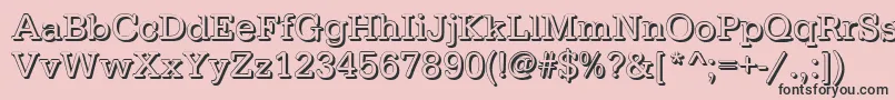 TypewritershRegular Font – Black Fonts on Pink Background