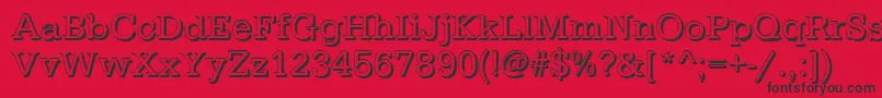 TypewritershRegular-Schriftart – Schwarze Schriften auf rotem Hintergrund