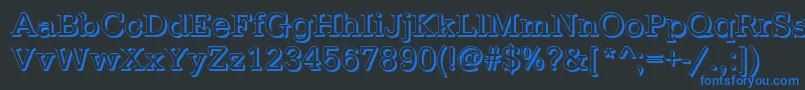 TypewritershRegular Font – Blue Fonts on Black Background