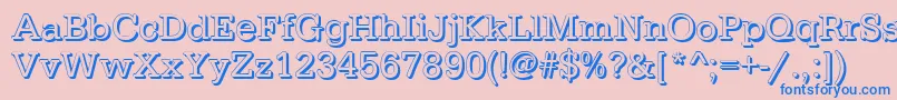 TypewritershRegular Font – Blue Fonts on Pink Background