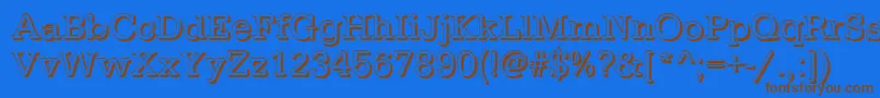TypewritershRegular Font – Brown Fonts on Blue Background