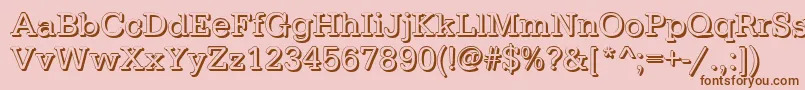 TypewritershRegular Font – Brown Fonts on Pink Background