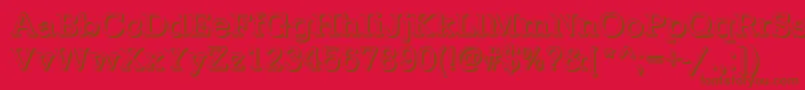 TypewritershRegular Font – Brown Fonts on Red Background