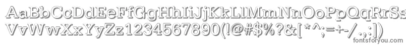 TypewritershRegular Font – Gray Fonts on White Background