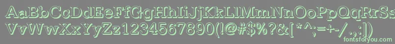 More about TypewritershRegular Font TypewritershRegular Font – Green Fonts on Gray Background
