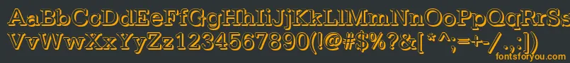TypewritershRegular Font – Orange Fonts on Black Background