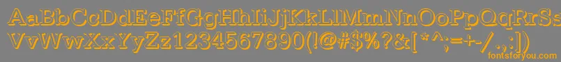 TypewritershRegular Font – Orange Fonts on Gray Background