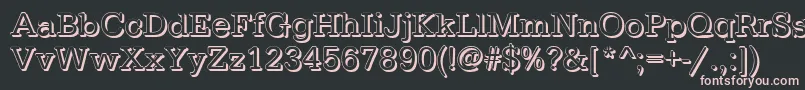 Czcionka TypewritershRegular – różowe czcionki na czarnym tle