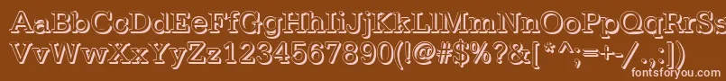 TypewritershRegular Font – Pink Fonts on Brown Background
