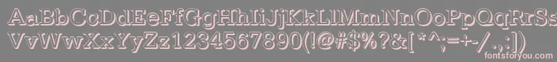 Шрифт TypewritershRegular – розовые шрифты на сером фоне