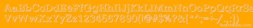 Czcionka TypewritershRegular – różowe czcionki na pomarańczowym tle