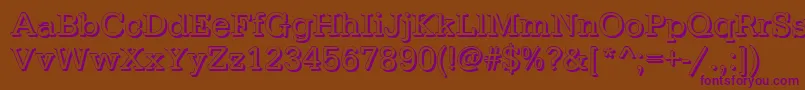 TypewritershRegular Font – Purple Fonts on Brown Background