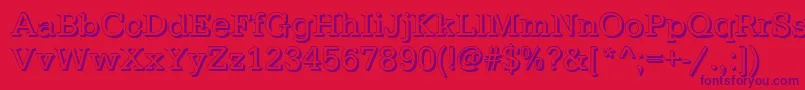 TypewritershRegular Font – Purple Fonts on Red Background