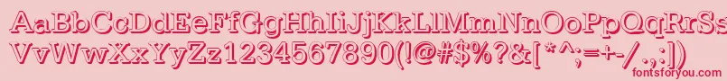 Шрифт TypewritershRegular – красные шрифты на розовом фоне