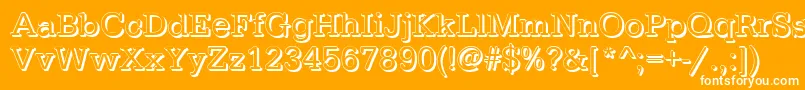 TypewritershRegular Font – White Fonts on Orange Background
