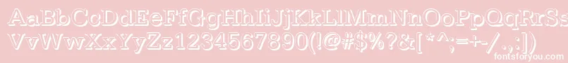 TypewritershRegular Font – White Fonts on Pink Background