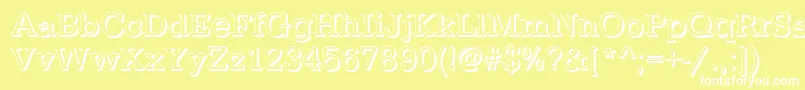 TypewritershRegular Font – White Fonts on Yellow Background