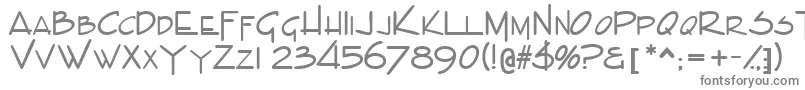 IndascapssskBold-fontti – harmaat kirjasimet valkoisella taustalla