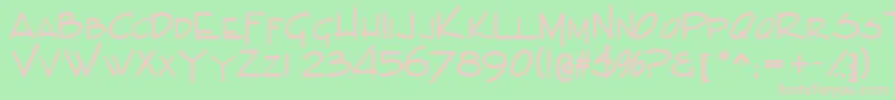 IndascapssskBold Font – Pink Fonts on Green Background