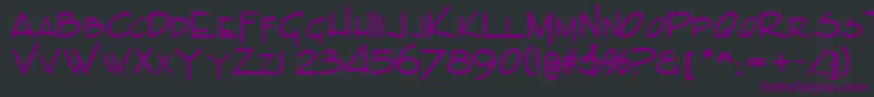 IndascapssskBold Font – Purple Fonts on Black Background