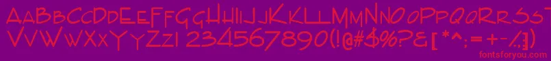 IndascapssskBold Font – Red Fonts on Purple Background