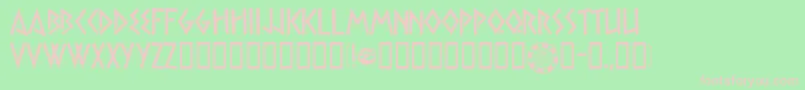 Satyp Font – Pink Fonts on Green Background