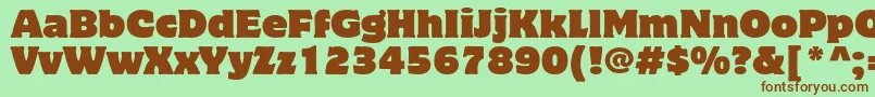 MottercorpusstdRegular Font – Brown Fonts on Green Background