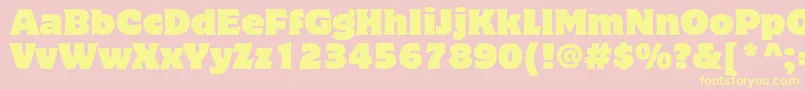 MottercorpusstdRegular Font – Yellow Fonts on Pink Background