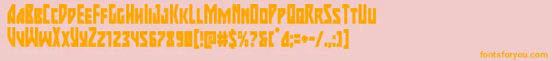 Majorforcecond Font – Orange Fonts on Pink Background